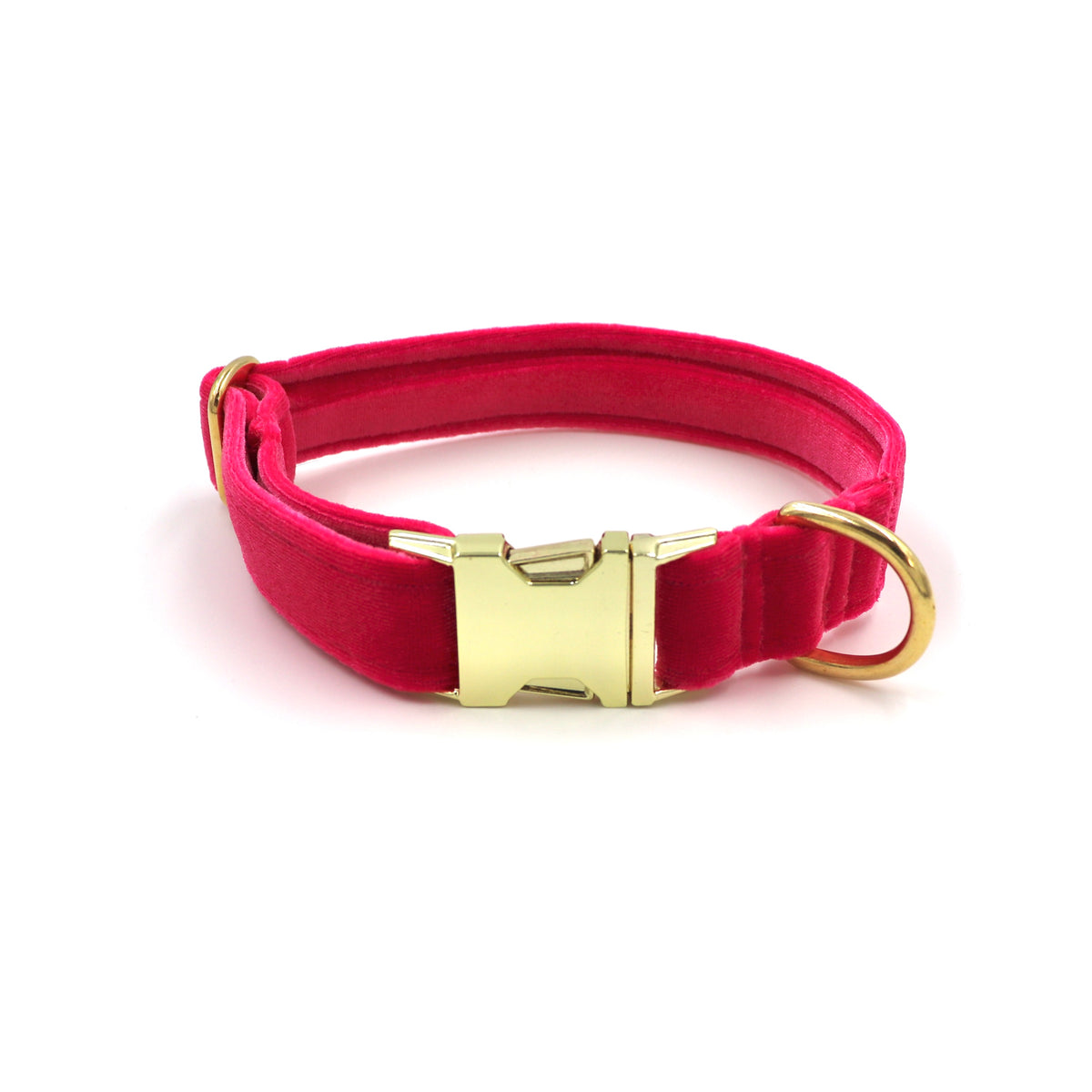 Magenta Velvet Pet Collar