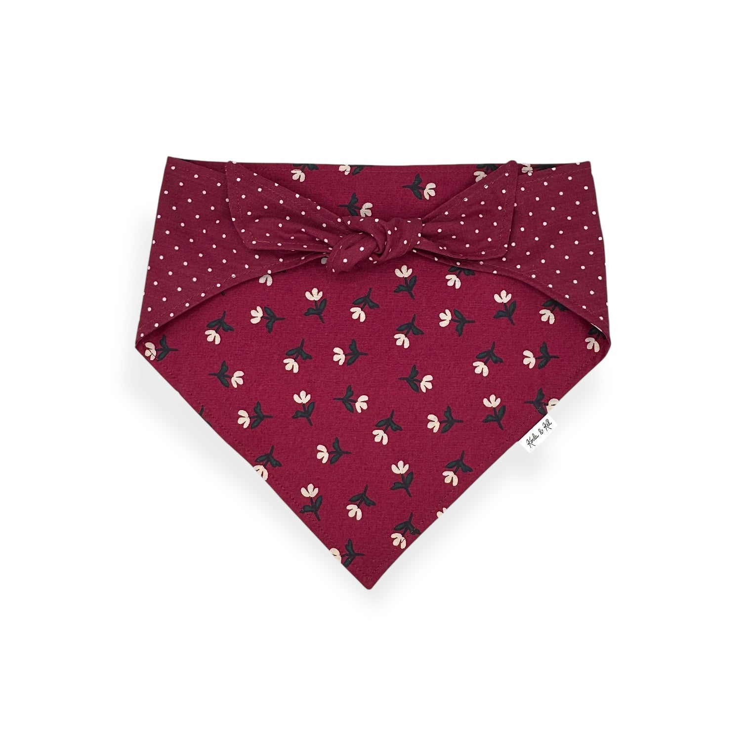 Mulberry Floral Tie On Bandana
