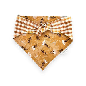 Golden Wheat Tie On Bandana