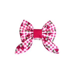 Pink Cherry Sailor Bow