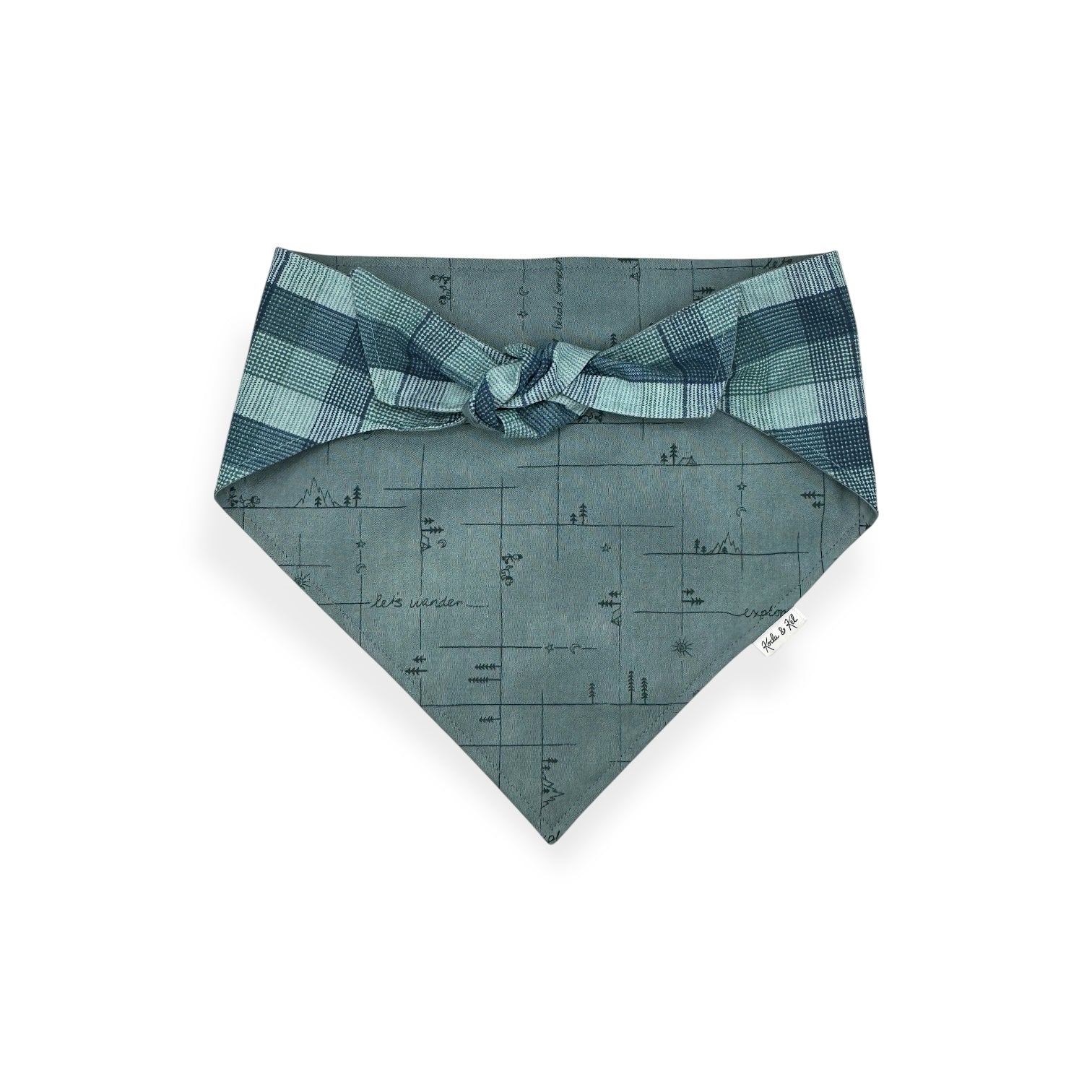 Mountain Mist Plaid Tie On Bandana