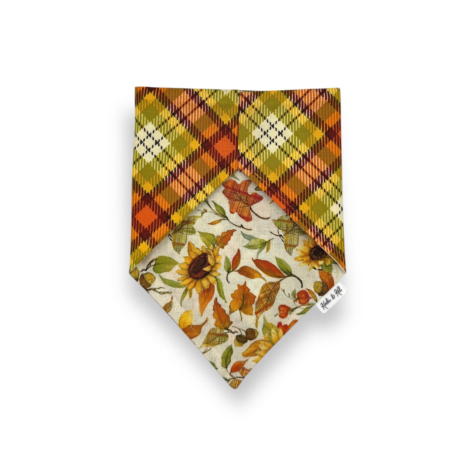 Sunflowers & Autumn Leaves Slip On Bandana