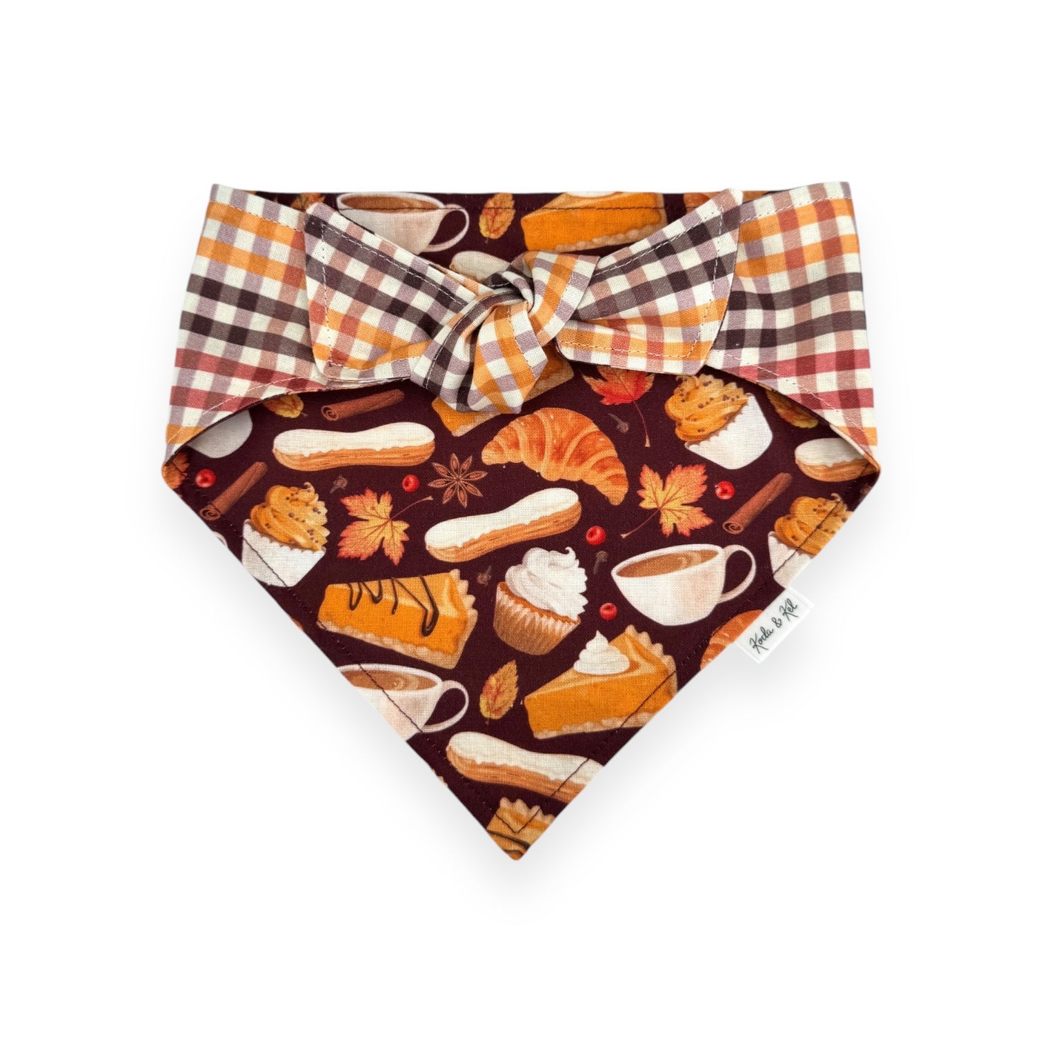 Pastries & Plaid Tie On Bandana