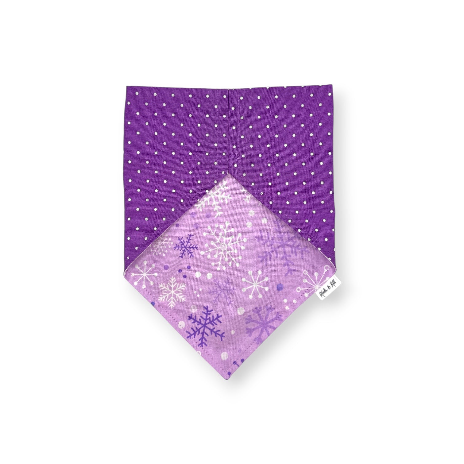 Purple Snowflakes Slip On Bandana