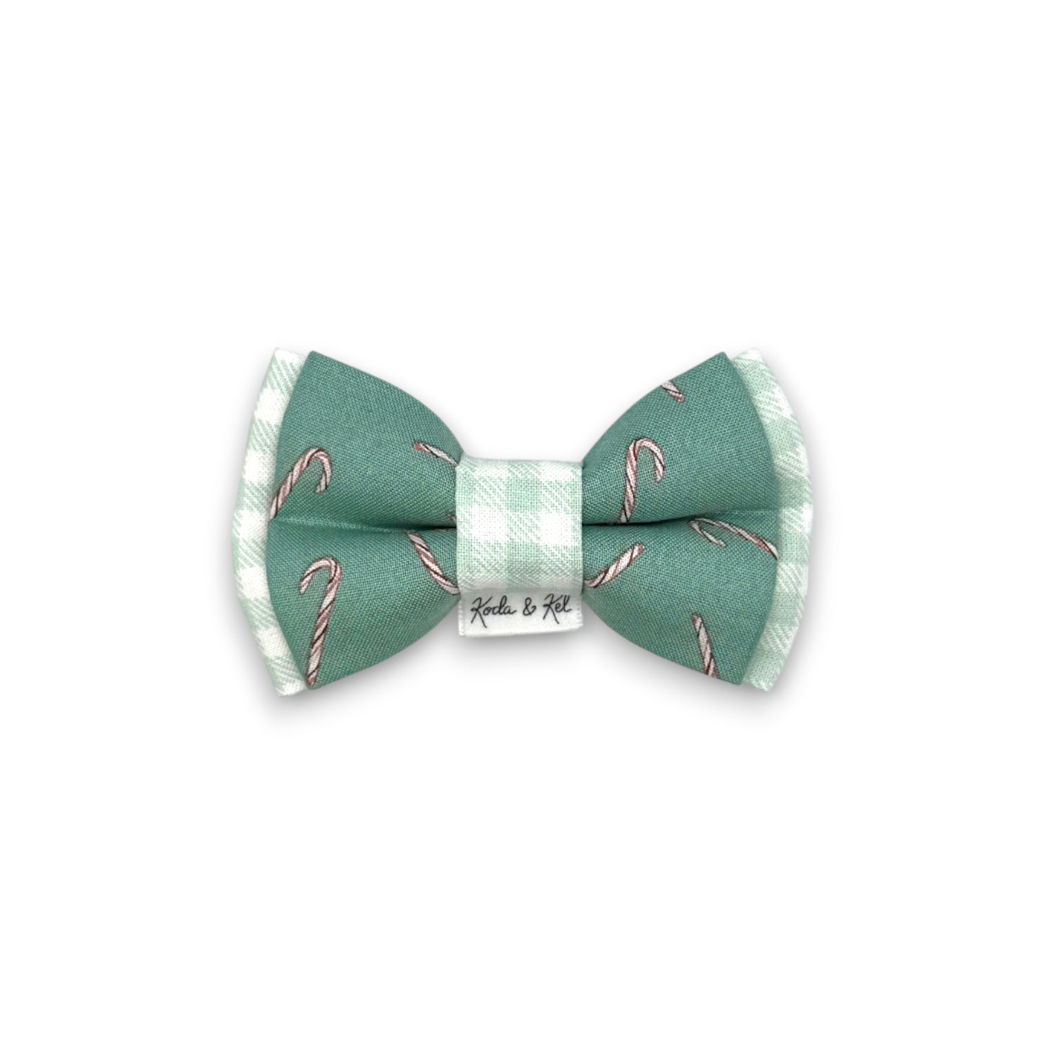 Mint Candy Canes Bow Tie