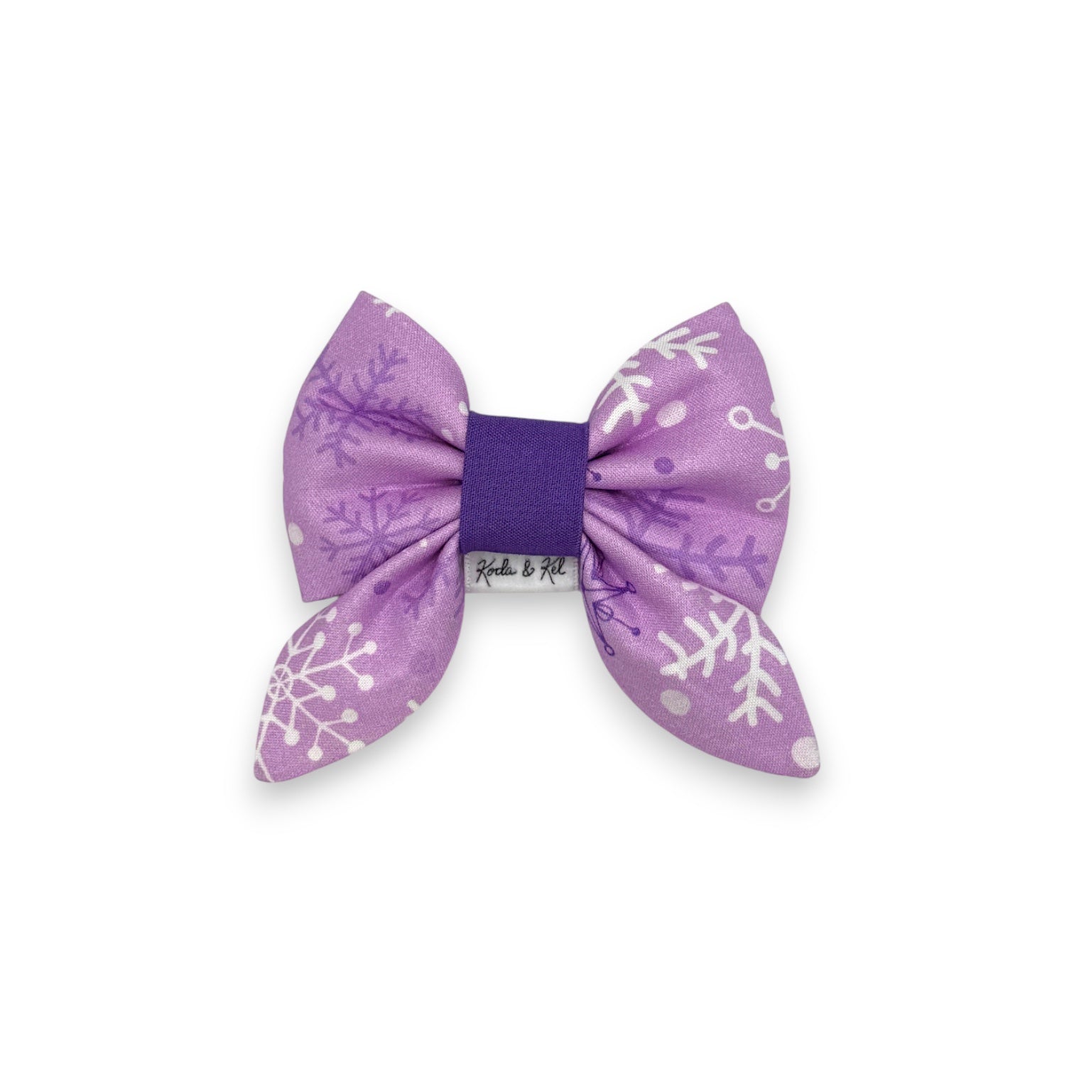 Purple Snowflakes Sailor Bow