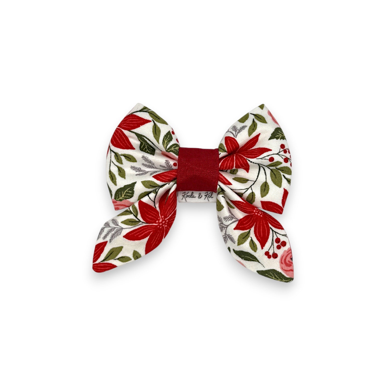 Poinsettia & Roses Sailor Bow