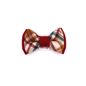 Gingerbread Plaid Bow Tie