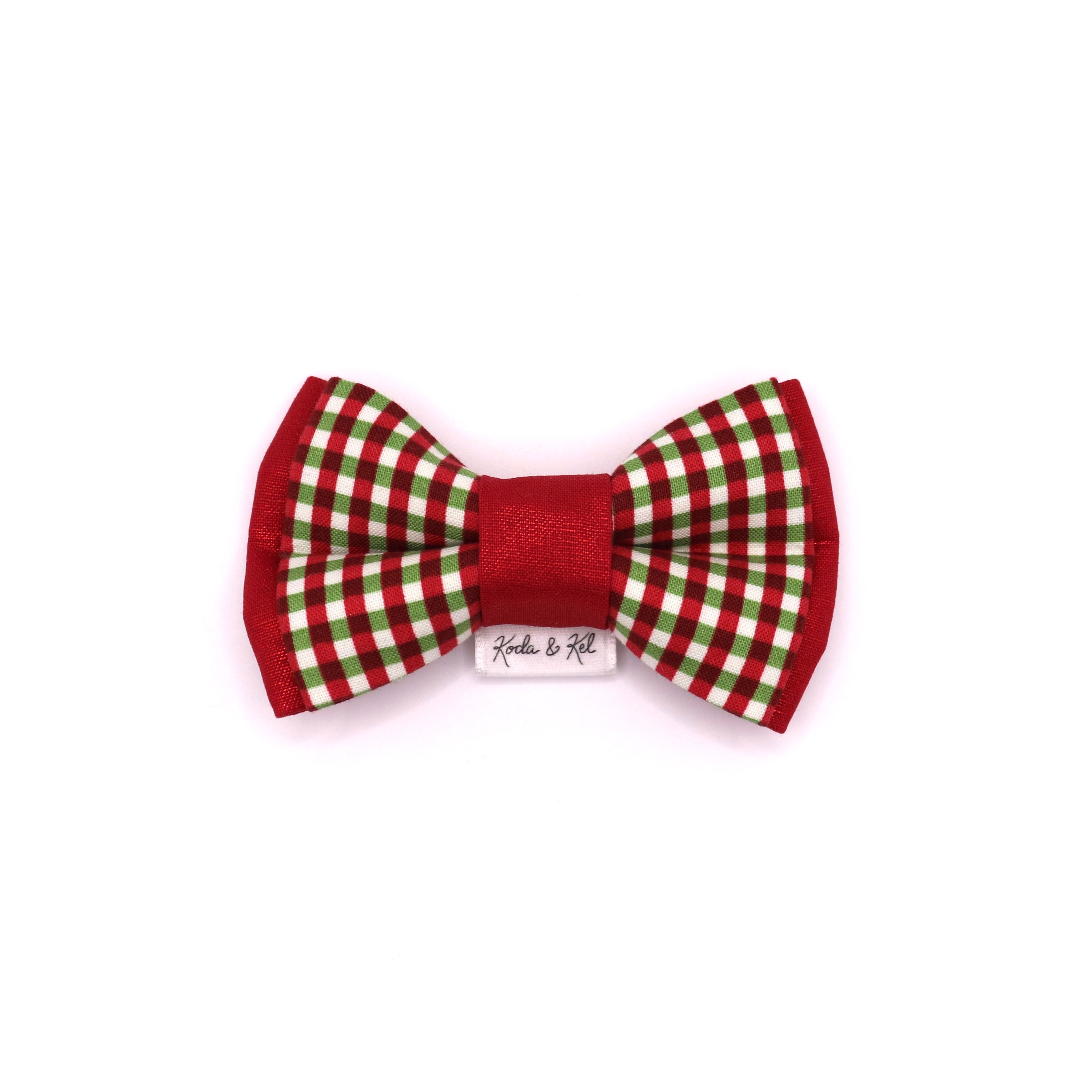 Christmas Checker Bow Tie