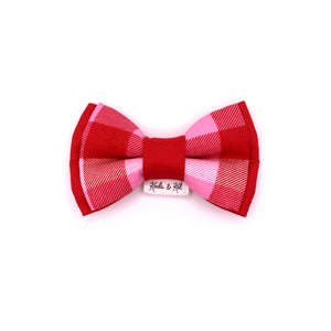 Valentine Plaid Bow Tie
