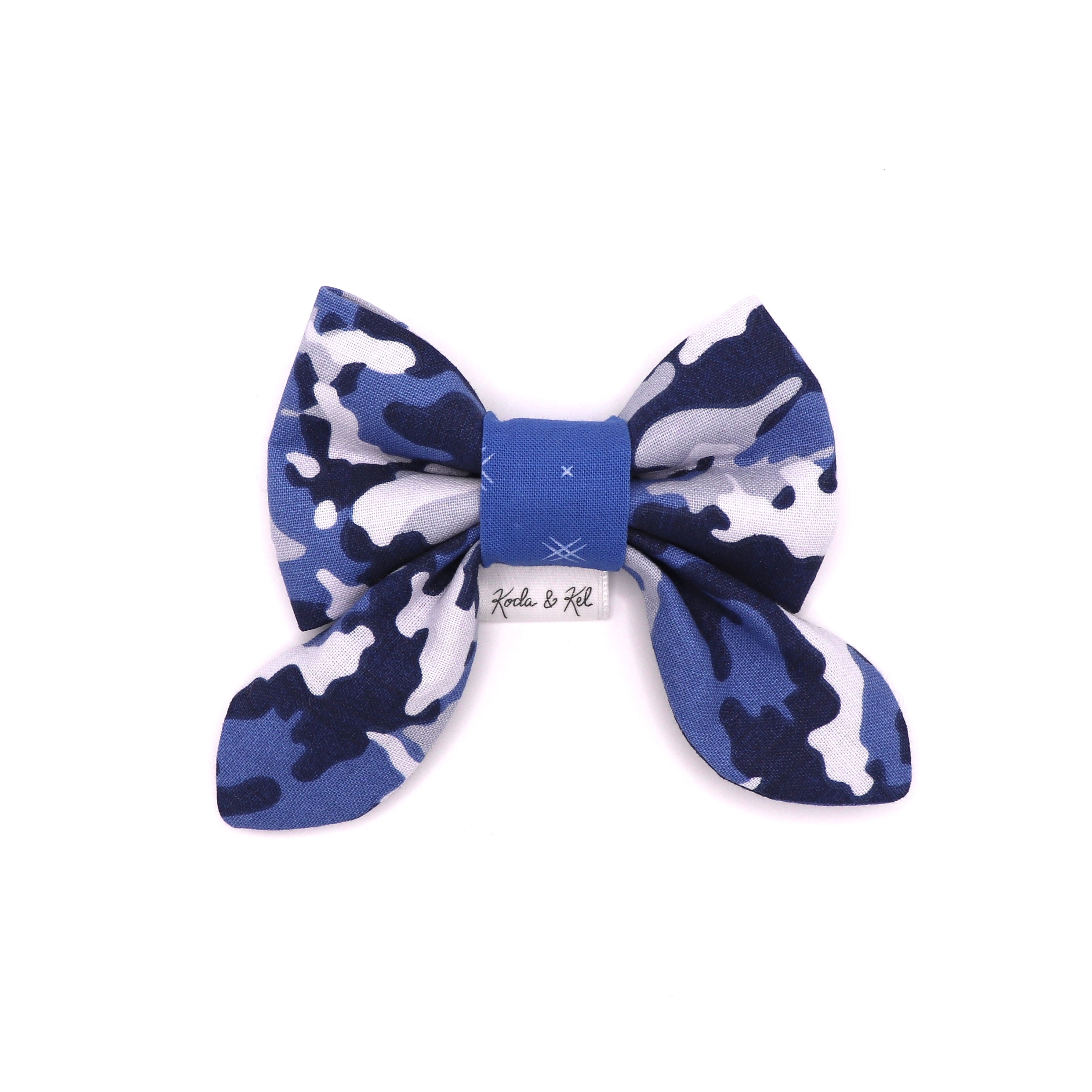 Blue Camo Sailor Bow