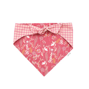 Wildflower Pink Tie & Snap Bandana