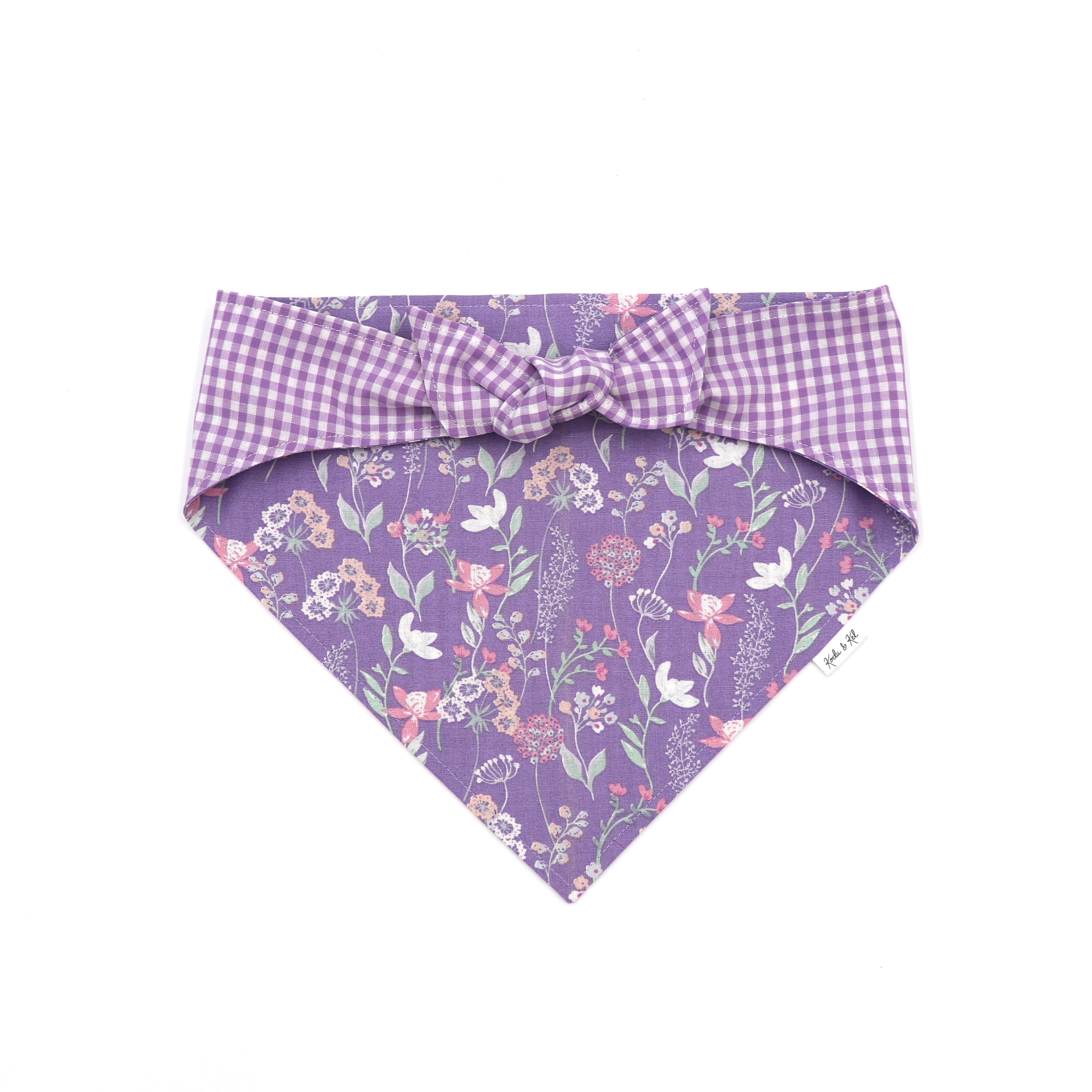Wildflower Purple Tie & Snap Bandana