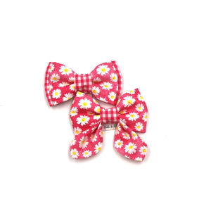 Pink Daisy Sailor Bow