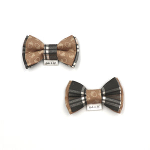 Acorns & Plaid Bow Tie