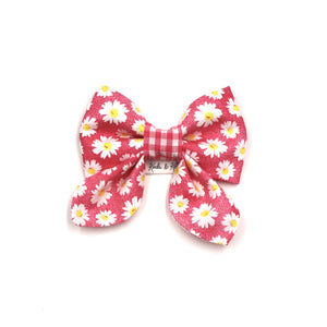 Pink Daisy Sailor Bow